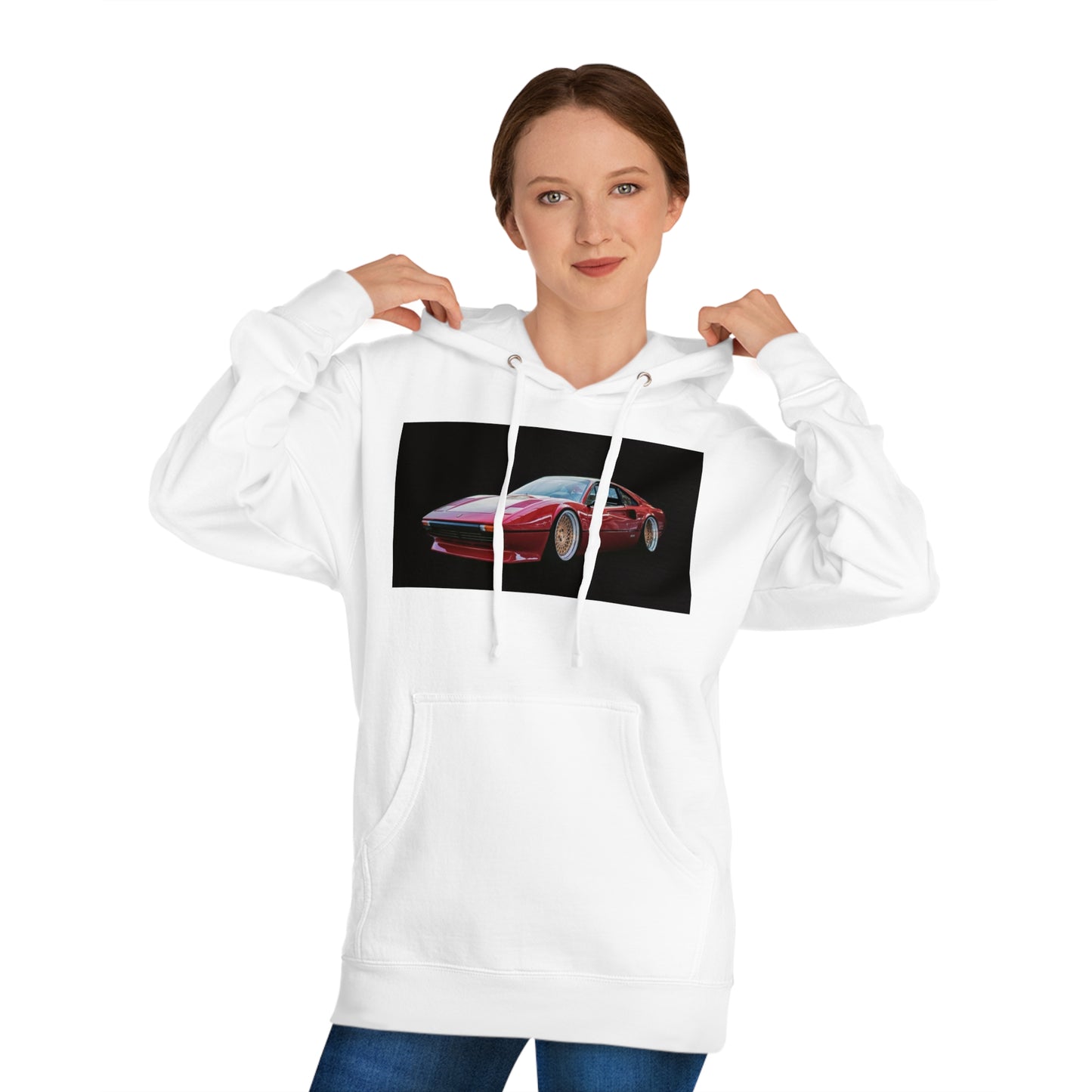 Classic Red Sports Car Hoodie