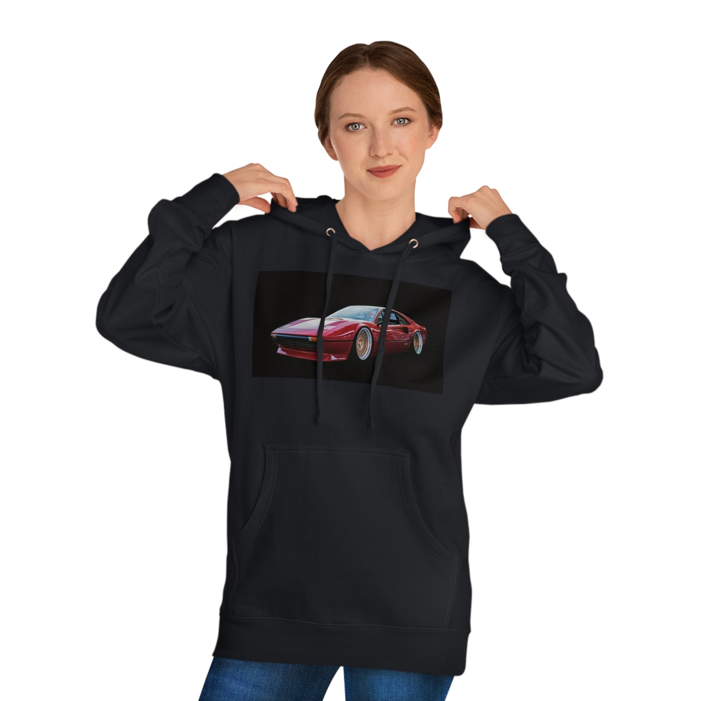 Classic Red Sports Car Hoodie